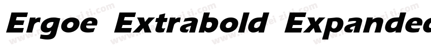 Ergoe Extrabold Expanded Italic字体转换